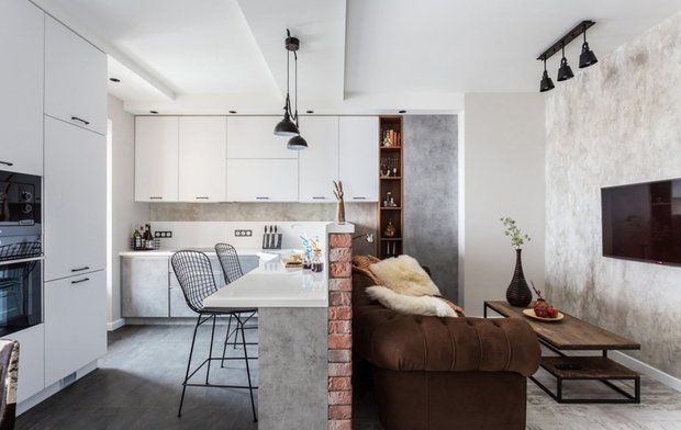 Фотография: Кухня и столовая в стиле Лофт, Советы, Стены, Декоративная штукатурка, Dali decor, Dali-Decor – фото на INMYROOM