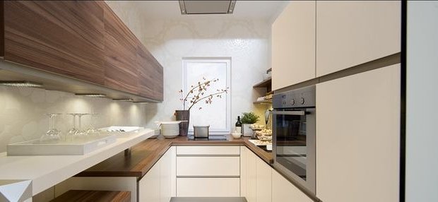 Фотография: в стиле , Кухня и столовая, Советы, планировка узкой кухни в хрущевке, дизайн узкой кухни, обустройство узкой кухни, мебель для узкой кухни, сценарии освещения для узкой кухни – фото на INMYROOM