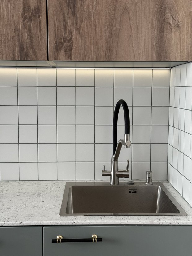 Фотография:  в стиле , Скандинавский, Квартира, Переделка, 1 комната, до 40 метров, Екатерина Безъязычная, Санкт-Петербруг – фото на INMYROOM