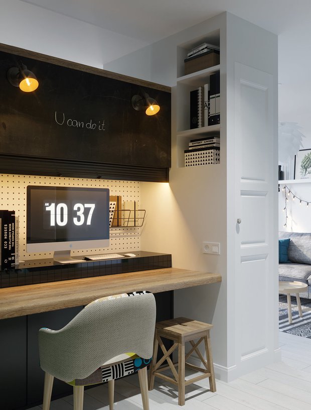 Фотография: Кухня и столовая в стиле Скандинавский, Советы, Зонирование, Николай Вашанцев, зонирование студии, ToTaste Studio, Антон Юров, Денис Юров, Инна Азорская, Яна Грошева, ирина носова, Александра Ермилова, Диана Бганова – фото на INMYROOM