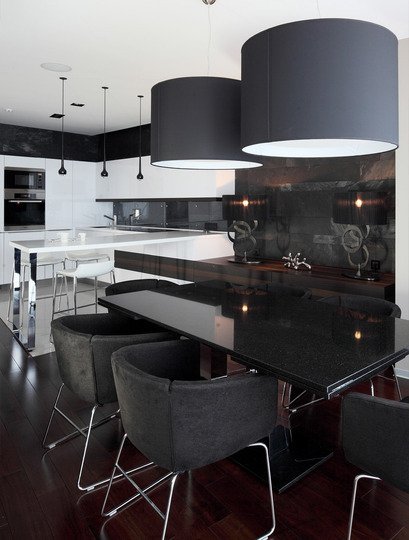 Фотография: Кухня и столовая в стиле Хай-тек, Квартира, Дома и квартиры – фото на INMYROOM