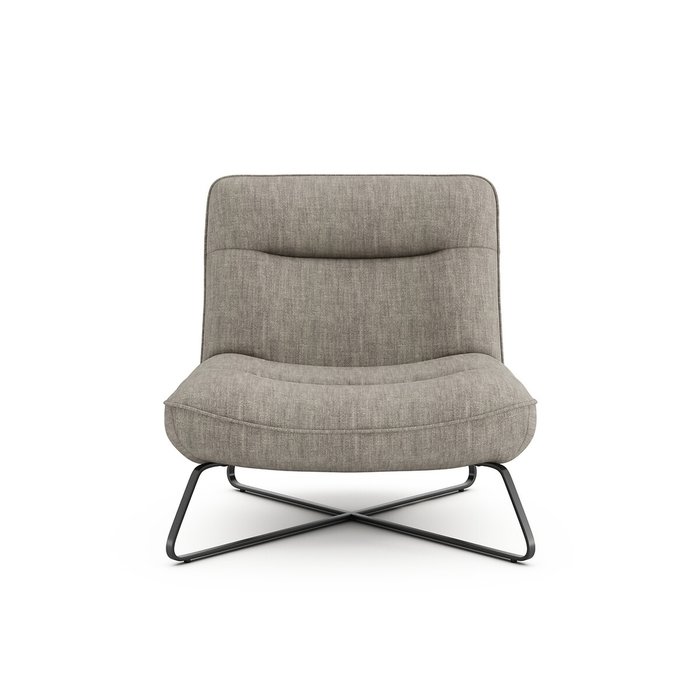 Кресло из льна Helma серого цвета - купить Интерьерные кресла по цене 74805.0