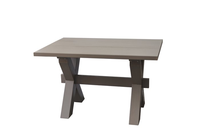 Обеденный стол из массива сосны Акадия в цвете серый дуб - лучшие Обеденные столы в INMYROOM