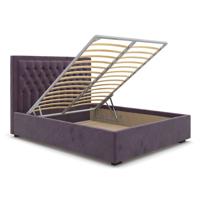 Кровать Celine фиолетового цвета с подъемным механизмом 160х200 - купить Кровати для спальни по цене 75900.0