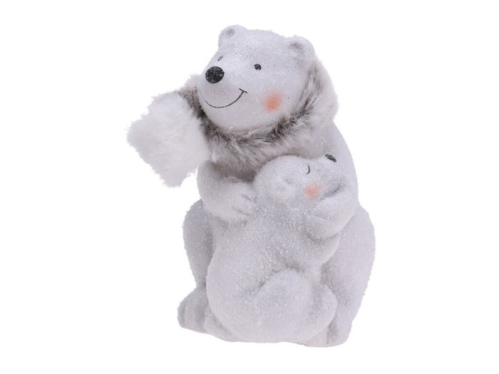 Статуэтка Polar Bear with baby белого цвета 