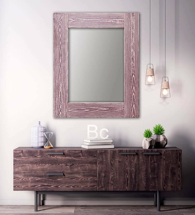 Настенное зеркало Шебби Шик 50х65 розового цвета - лучшие Настенные зеркала в INMYROOM