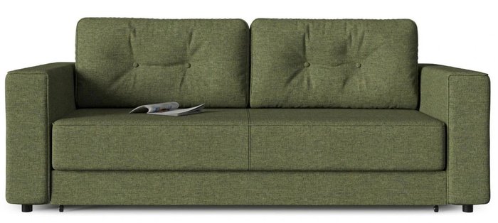 Диван-кровать прямой Принстон (Менли) 03 зеленого цвета - купить Прямые диваны по цене 34310.0