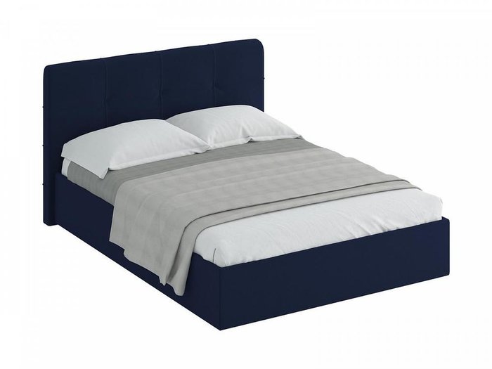 Кровать Queen Anna L темно-синего цвета 160х200