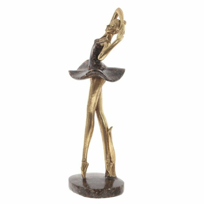 Фигурка декоративная Балерина золотого цвета - купить Фигуры и статуэтки по цене 4285.0