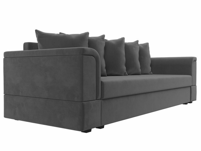 Диван-кровать Лига 005 темно-серого цвета (велюр) - лучшие Прямые диваны в INMYROOM
