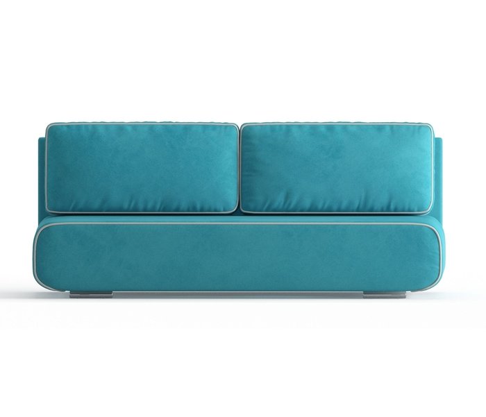 Диван-кровать Рени в обивке из велюра голубого цвета - купить Прямые диваны по цене 27990.0