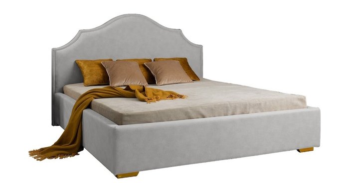 Кровать с подъемным механизмом Holly 160х200 серого цвета