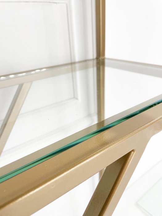 Стеллаж "Marsel" бронзовый с прозрачным стеклом (2100х1000х300) - купить Стеллажи по цене 49300.0
