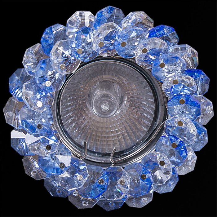 Встраиваемый светильник 01712-9.0-001CT MR16 CR/CL+LBL (стекло, цвет синий) Встраиваемый светильник 01712-9.0-001CT MR16 CR/CL+LBL (стекло, цвет синий)