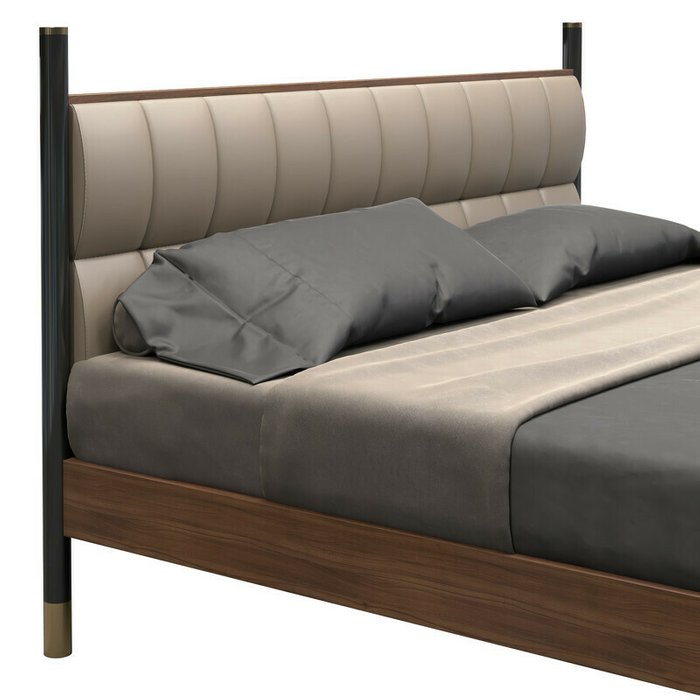 Кровать Benissa 180х200 бежево-коричневого цвета - лучшие Кровати для спальни в INMYROOM