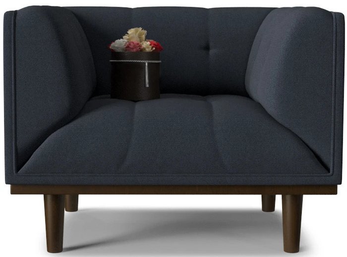 Кресло Гранд темно-синего цвета - купить Интерьерные кресла по цене 27857.0