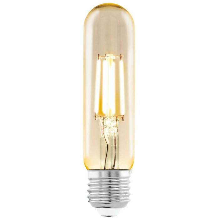 Светодиодная лампа филаментная T32 E27 3.5W 220Lm 2200K янтарного цвета