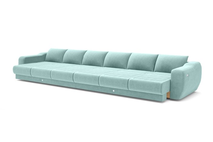 Модульный диван-кровать голубого цвета - купить Прямые диваны по цене 418000.0