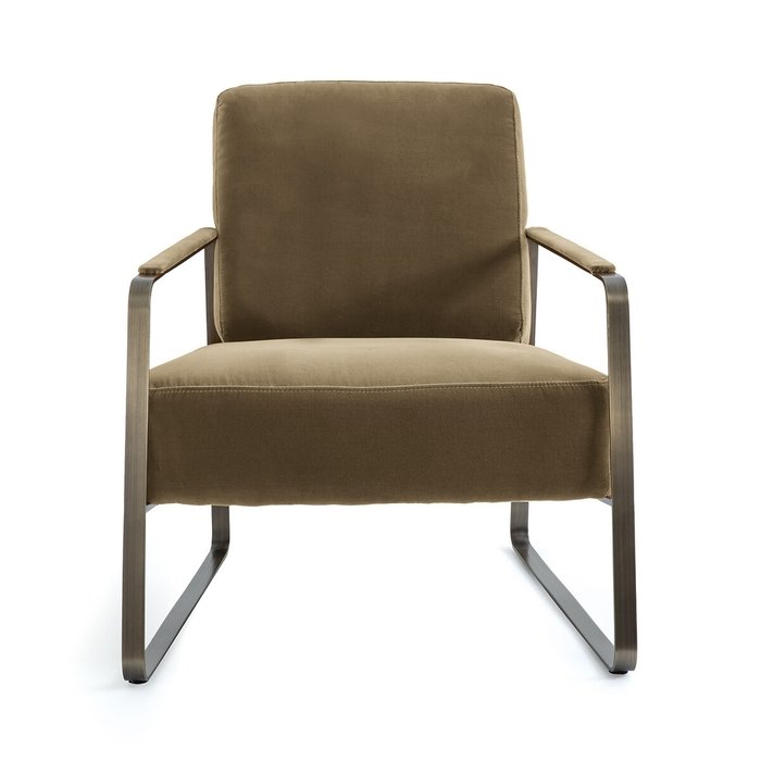 Кресло из велюра Zoleika цвета хаки - купить Интерьерные кресла по цене 89375.0