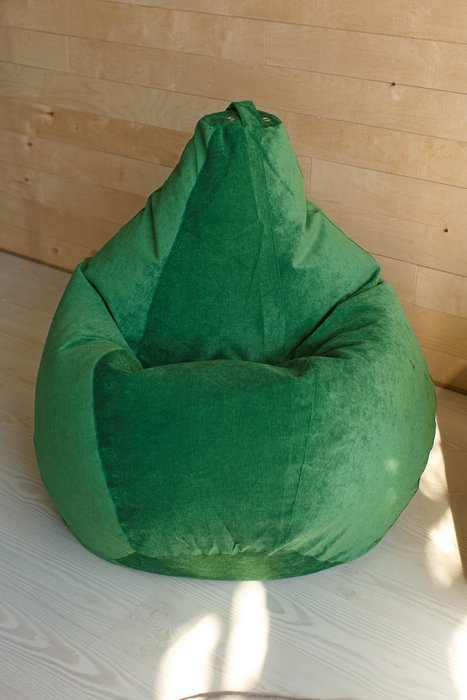 Кресло-мешок Груша 2XL зеленого цвета - лучшие Бескаркасная мебель в INMYROOM