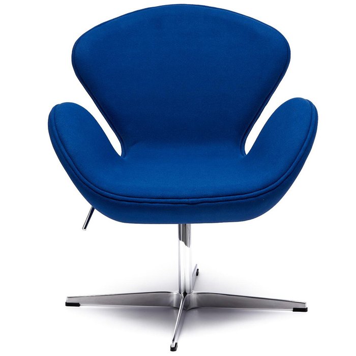 Кресло Swan Chair синего цвета - купить Офисные кресла по цене 51390.0