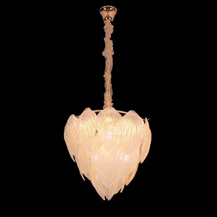 Подвесной светильник Novida со стеклянными "листьями" - лучшие Подвесные люстры в INMYROOM
