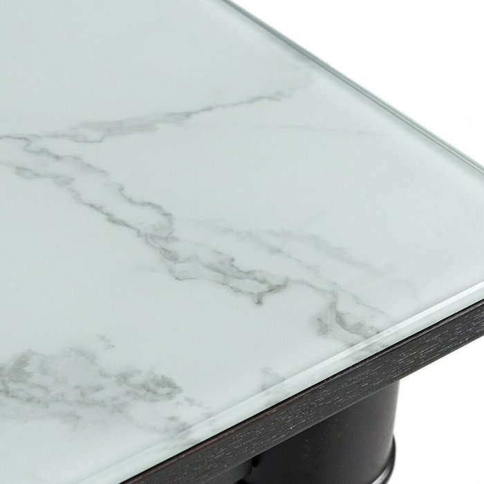 Стол обеденный с мраморным принтом Oprah черного цвета - лучшие Обеденные столы в INMYROOM