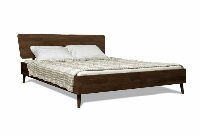 Кровать Ирвинг 140х200 темно-коричневого цвета без основания - купить Кровати для спальни по цене 89744.0