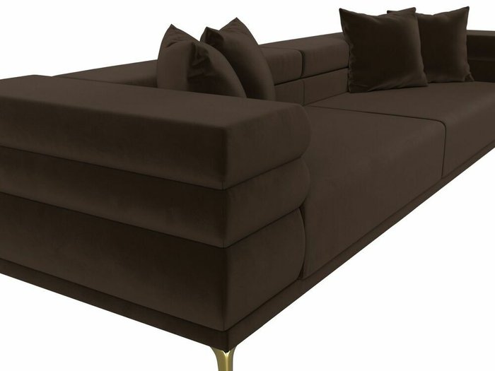 Прямой диван-кровать Лига 021 коричневого цвета  - лучшие Прямые диваны в INMYROOM