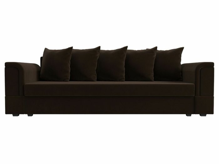 Диван-кровать Лига 005 темно-коричневого цвета  - купить Прямые диваны по цене 28999.0