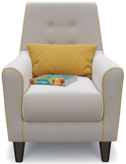 Кресло Френсис Флэтфорд бежево-серого цвета - купить Интерьерные кресла по цене 12931.0