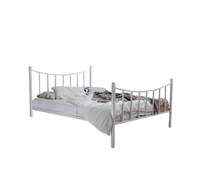 Кровать Ринальди 160х200 белого цвета - купить Кровати для спальни по цене 28990.0