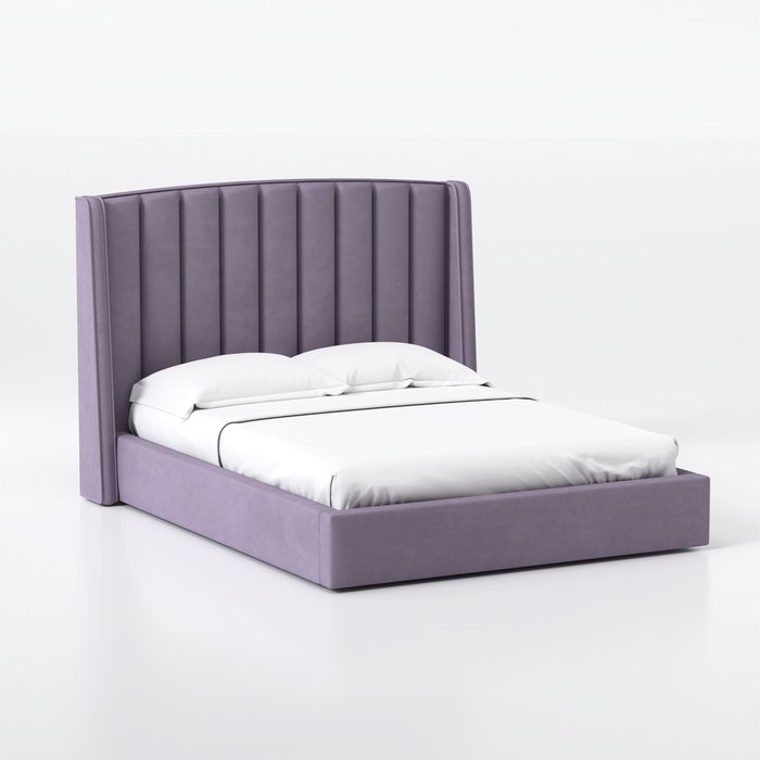 Кровать Lambro 160х200 фиолетового цвета с подъемным механизмом