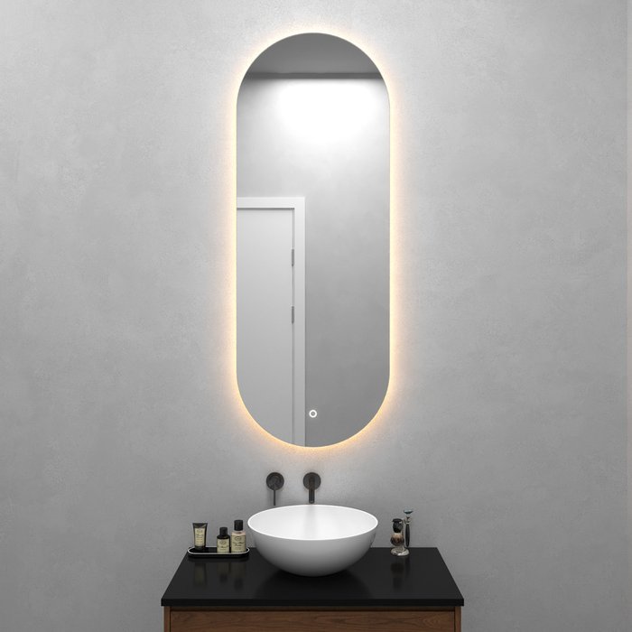 Настенное зеркало Nolvis NF LED M с тёплой подсветкой с сенсорным включателем - лучшие Настенные зеркала в INMYROOM