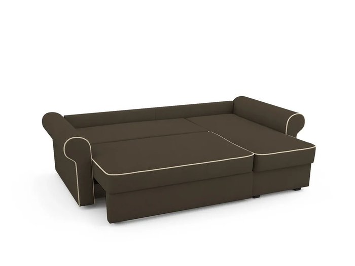 Угловой Диван-кровать Tulon правый темно-коричневого цвета - купить Угловые диваны по цене 75400.0