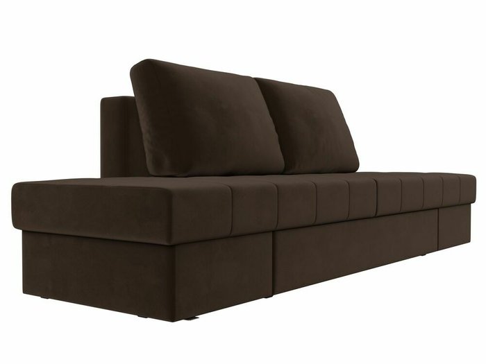 Прямой диван трансформер Сплит темно-коричневого цвета - лучшие Прямые диваны в INMYROOM