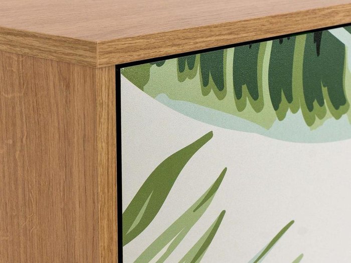 Шкаф Boho коричневого цвета с бело-зеленым фасадом - лучшие Шкафы распашные в INMYROOM
