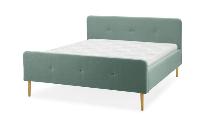 Кровать Левита 140х200 темно-мятного цвета  - лучшие Кровати для спальни в INMYROOM