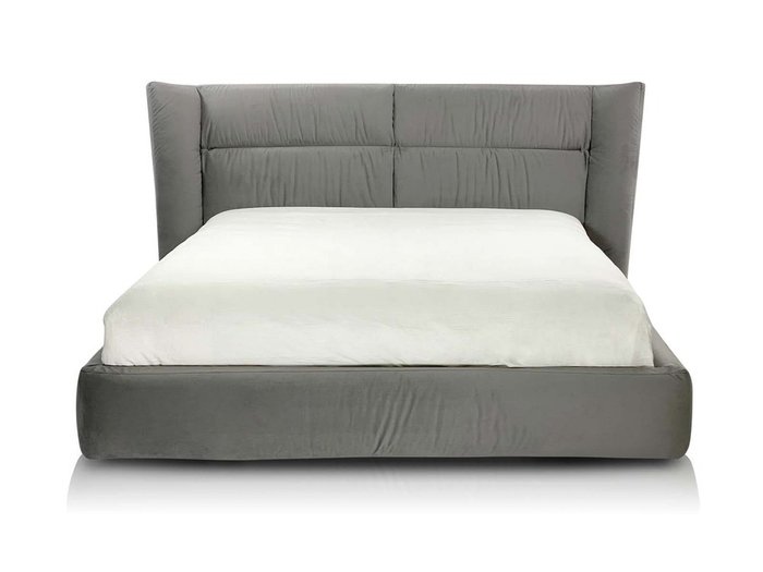 Кровать Hugs 200х200 серого цвета с ортопедической решеткой - лучшие Кровати для спальни в INMYROOM