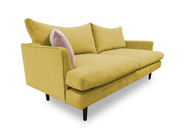 Диван Энди желтого цвета - купить Прямые диваны по цене 76170.0