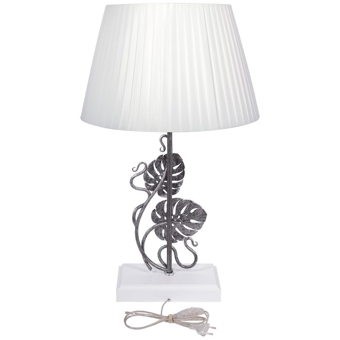 Настольная лампа Monstera Deliciosa серебристо-белого цвета - купить Настольные лампы по цене 15303.0