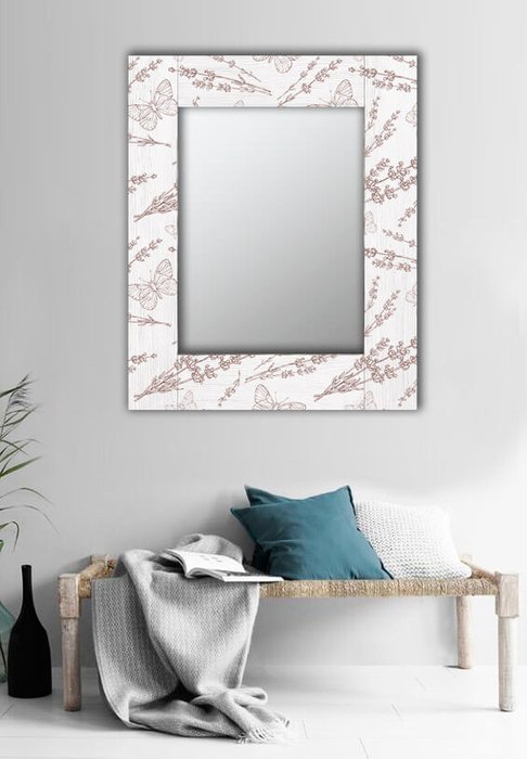 Настенное зеркало Бабочки 65х65 - купить Настенные зеркала по цене 8990.0