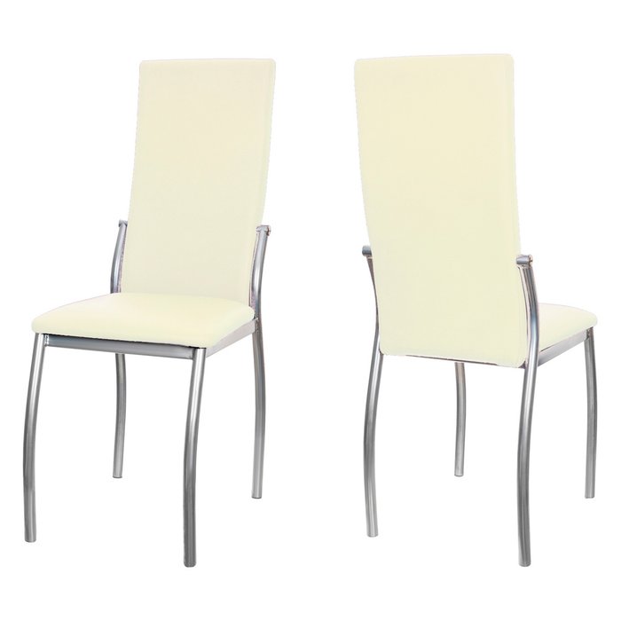 Кухонный стул Пекин большой №5 Хром бежевого цвета - купить Обеденные стулья по цене 2790.0
