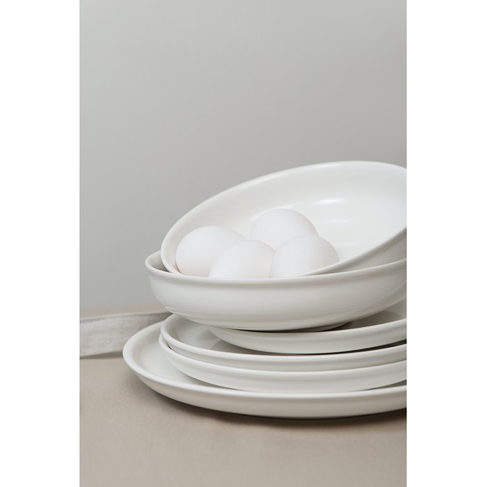 Набор из двух тарелок Milky clou белого цвета - купить Тарелки по цене 1710.0