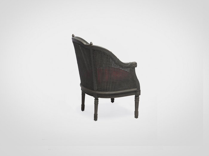 Кресло из дерева махагони со спинкой из ротанга - лучшие Интерьерные кресла в INMYROOM
