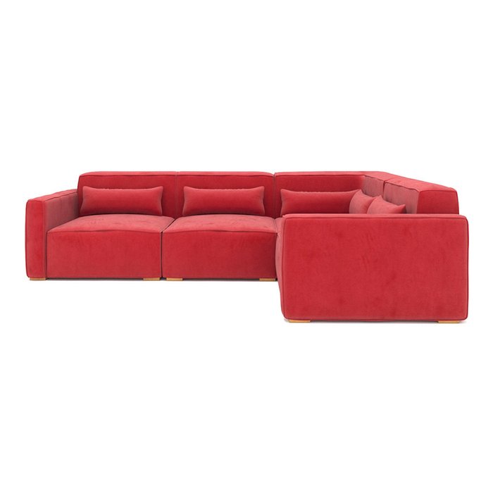 Модульный угловой диван Cubus красного цвета - купить Угловые диваны по цене 83800.0