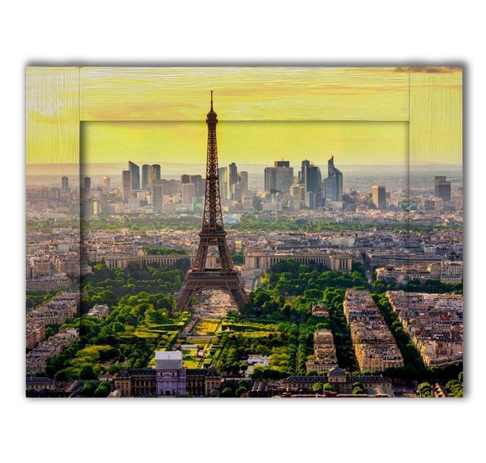 Картина Панорама Париж с Арт рамой 60х80