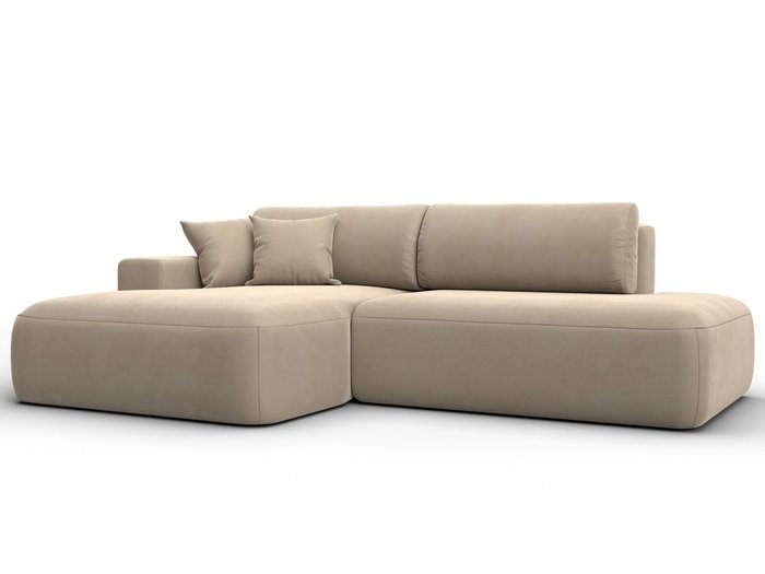 Угловой диван-кровать Лига 036 Модерн бежевого цвета левый угол Угловой диван-кровать Лига 036 Модерн бежевого цвета левый угол