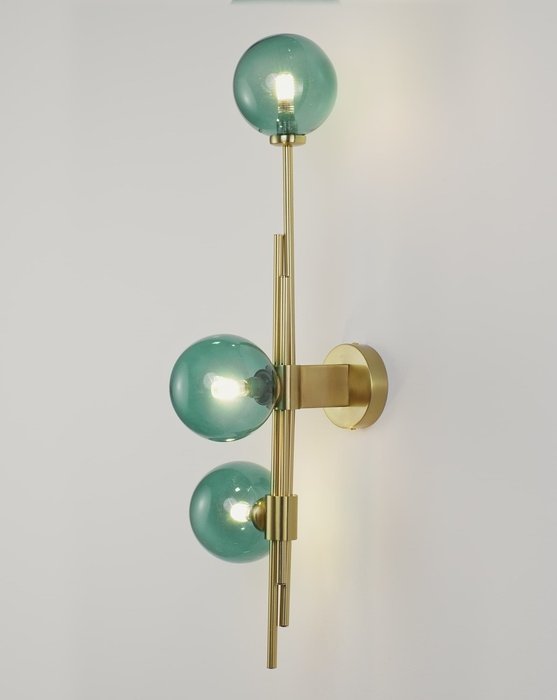Светильник настенный Sience с зелеными плафонами  - купить Бра и настенные светильники по цене 8990.0