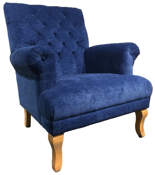 Кресло Кембридж синего цвета